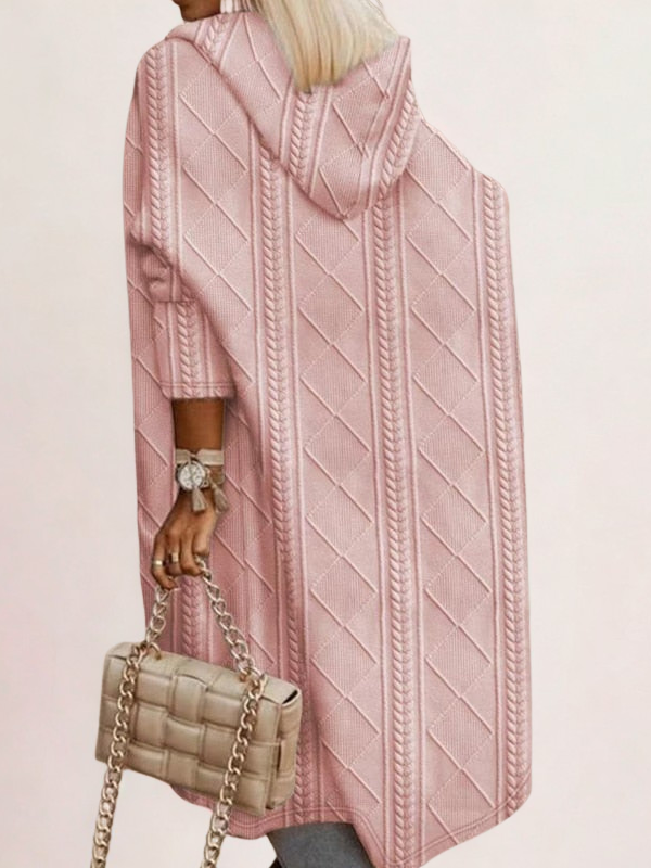 Ella chic | Long Knit Hooded Cardigan