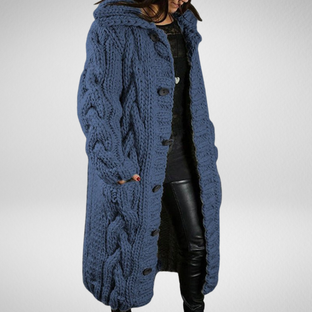 Elegant Cosy Coat With Tummy Coverage