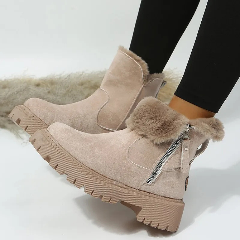 Winter Boots with Side Zipper