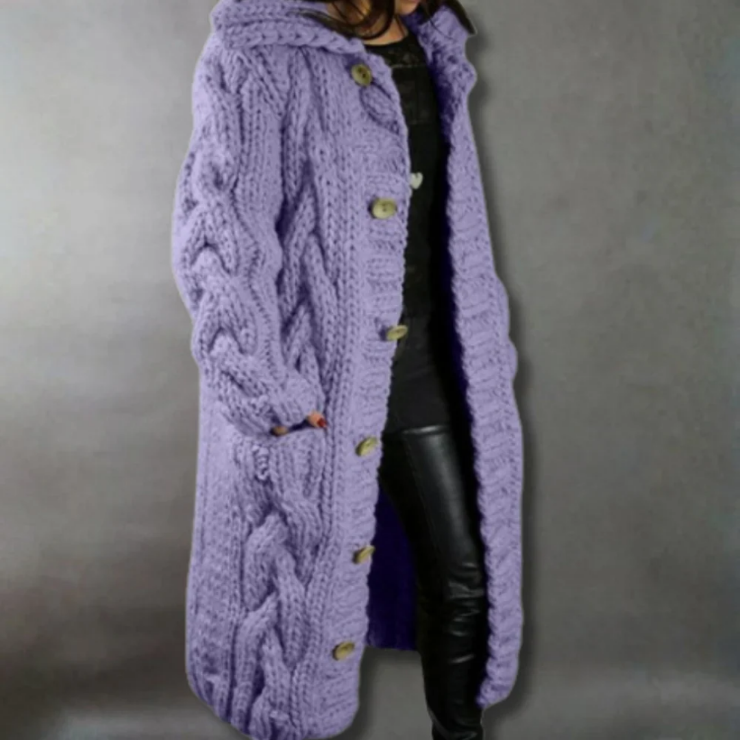 Elegant Cosy Coat With Tummy Coverage