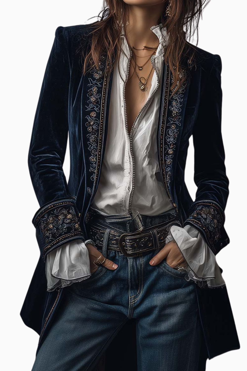 Vintage Velvet Embroidered Jacket