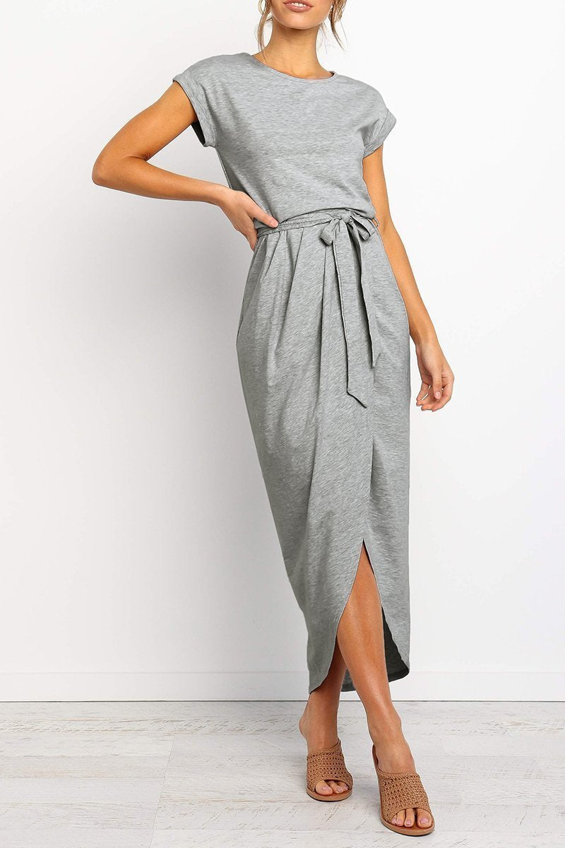 Maelis | Casual Tie-Waist Midi Dress