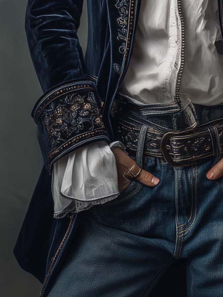 Vintage Velvet Embroidered Jacket