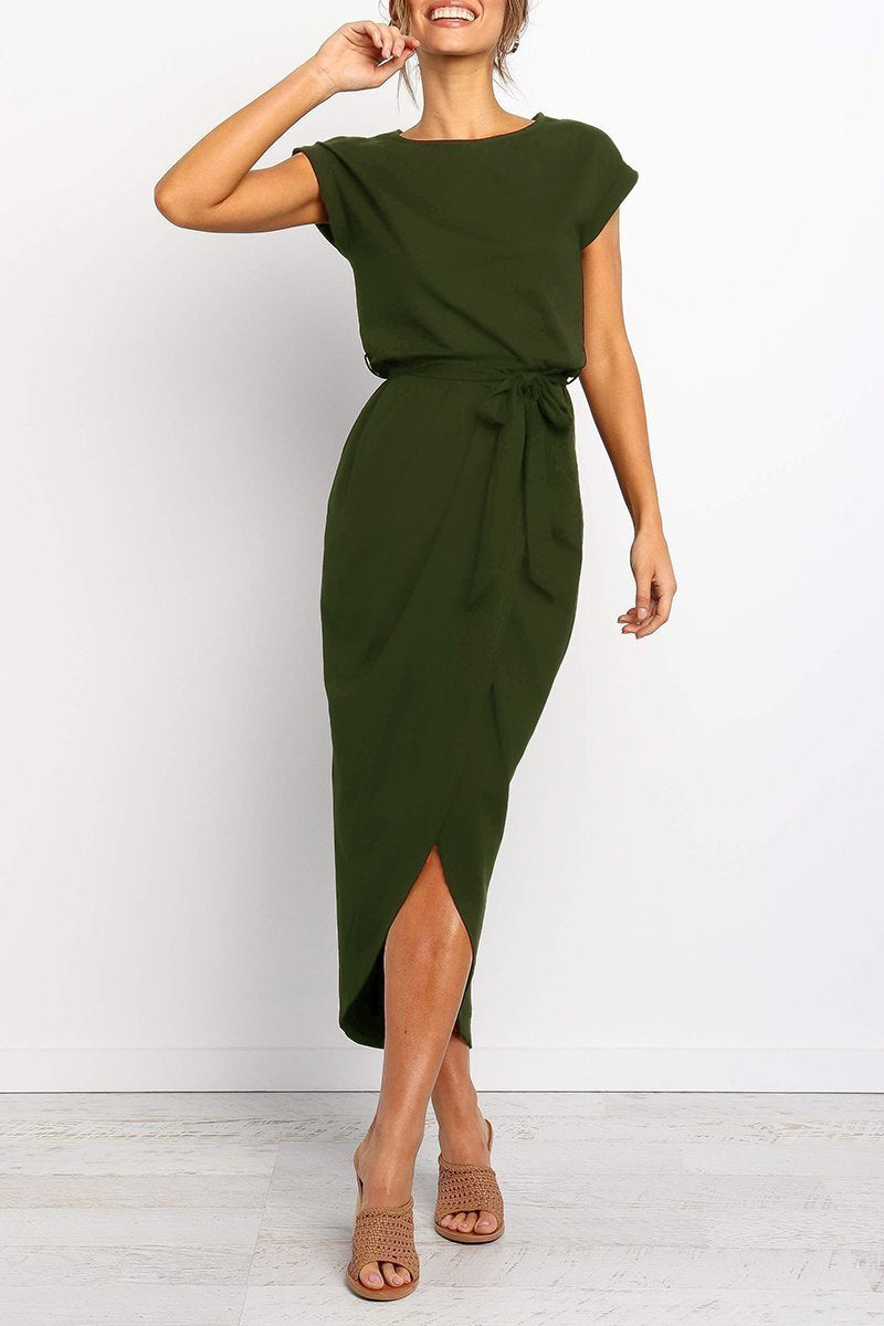 Maelis | Casual Tie-Waist Midi Dress