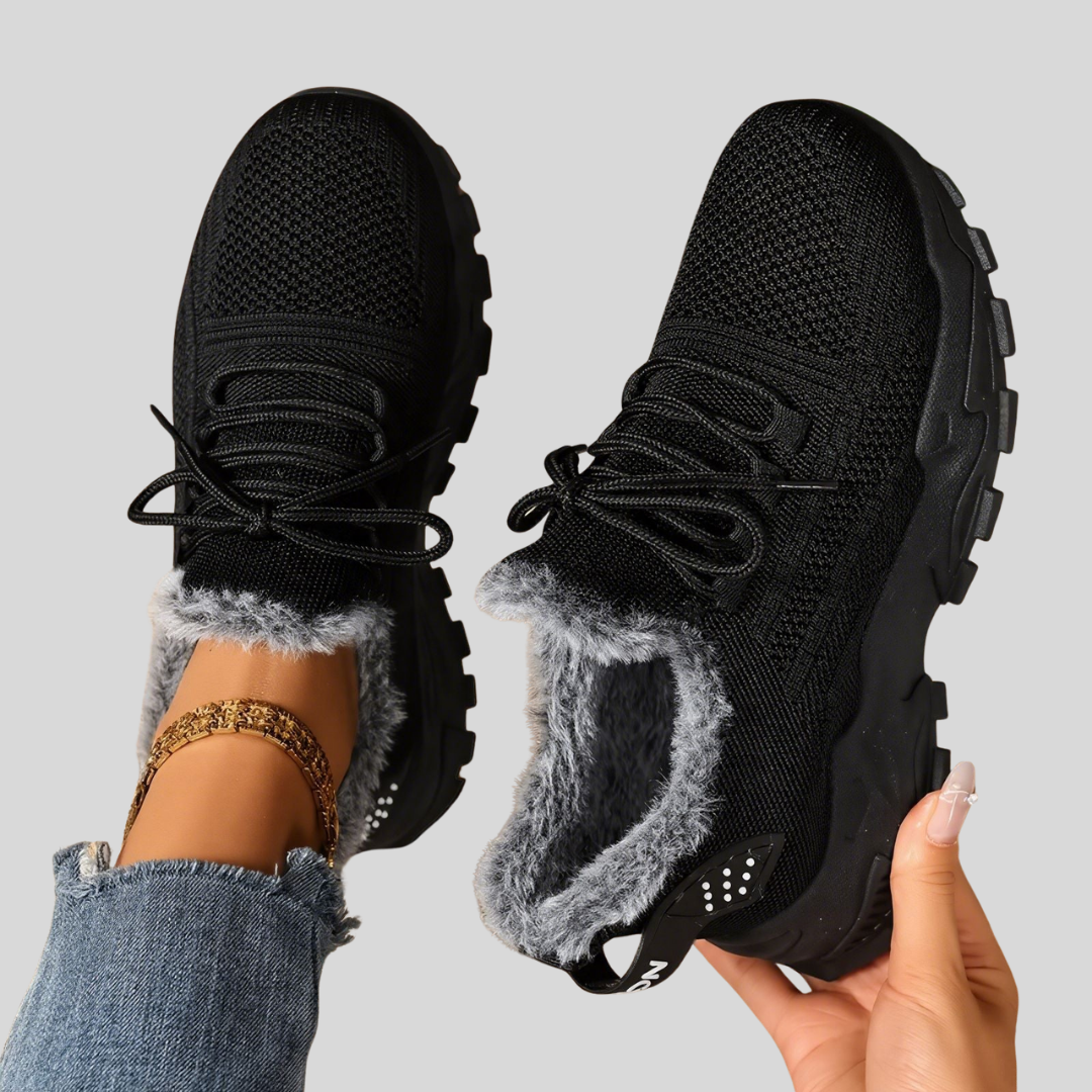 Brydee | Fleece Lace-Up Sneakers