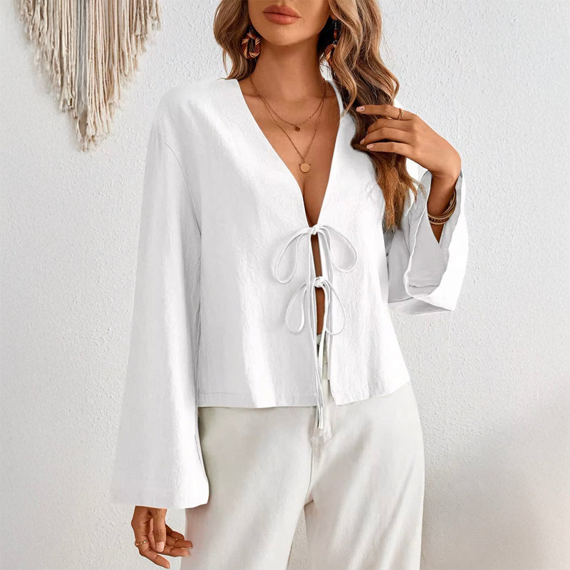 Chloé Montclair Villarosa LaceUp Blouse