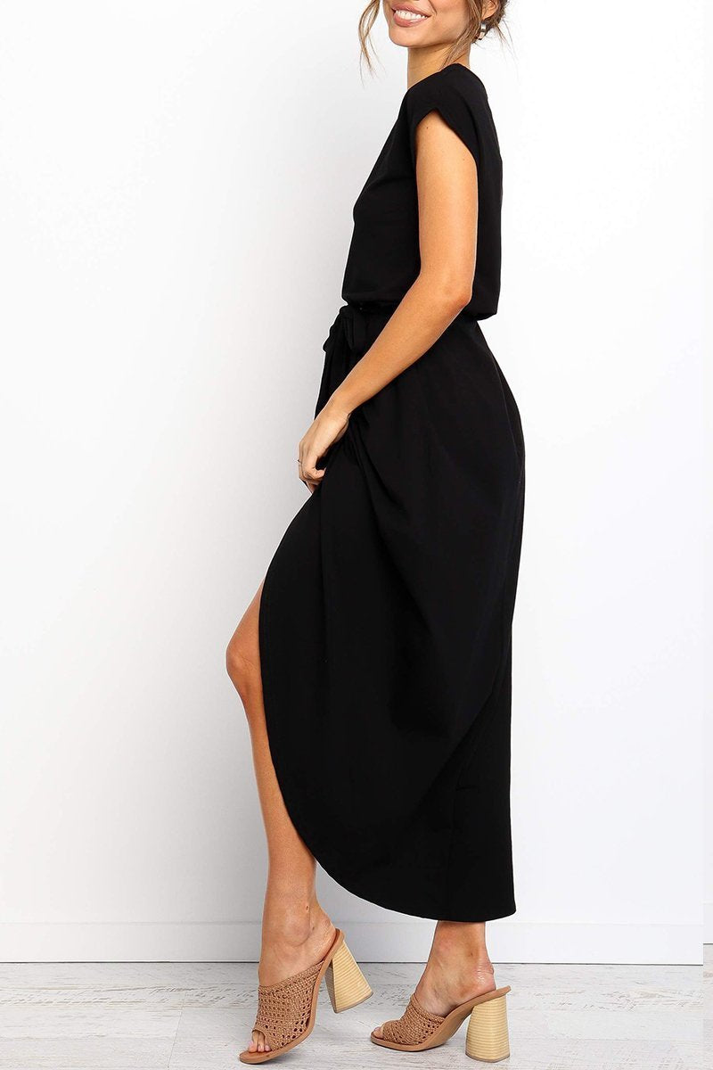 Maelis | Casual Tie-Waist Midi Dress